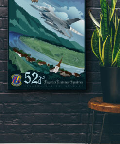 Spangdahlem AB 52d Logistics Readiness Squadron vintage style military aviation canvas travel poster art by Squadron Posters!