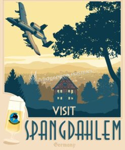 Spangdahlem AB 81st FS A-10 spangdahlem_a-10_81st_sp01218-featured-aircraft-lithograph-vintage-airplane-poster-art