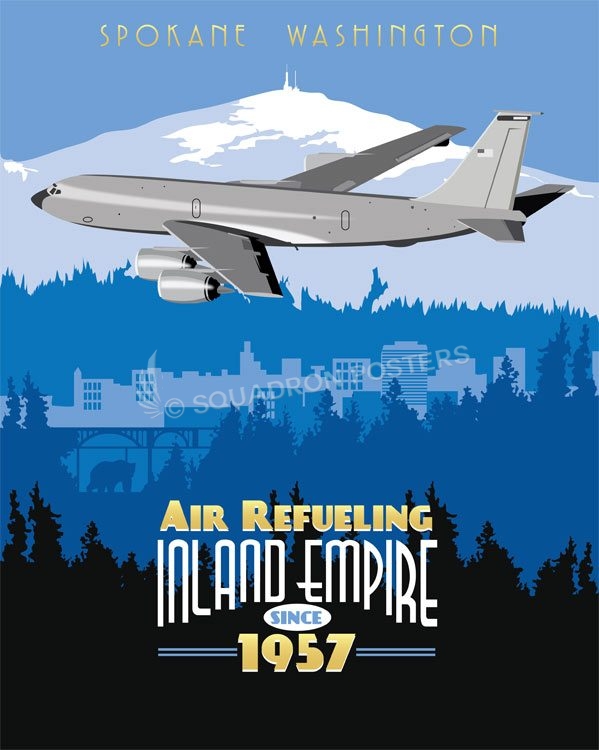 Fairchild AFB 92d ARS KC135 (Blue version) Squadron Posters