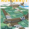 Storming Normandy C-47 SP00714 feature-vintage-style-print