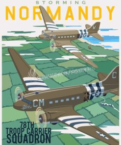 Storming Normandy C-47 SP00714 feature-vintage-style-print