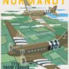 Storming_Normandy_C-47_SP00771-featured-aircraft-lithograph-vintage-airplane-poster-art