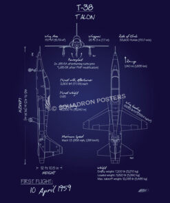 T-38 Talon Blueprint Art