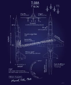 T-38A Talon Blueprint Art