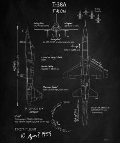 T-38A Talon Blackboard Art