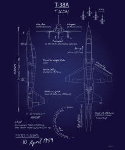 T-38A Talon Blueprint Art