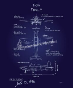 T-6 Texan II Blueprint Art