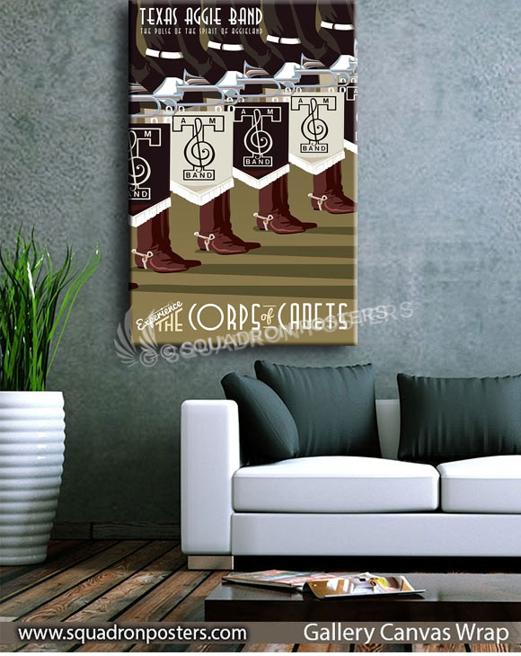 Texas_A&M_Aggie_Band_Dark_Grass_20x30_SP01088Lsquadron-posters-vintage-canvas-wrap-aviation-prints