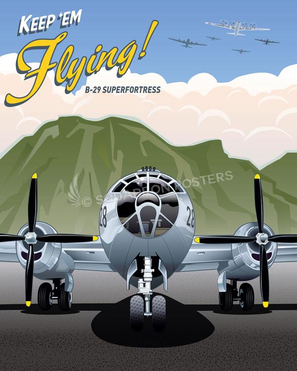 Through-The-Ages-B-29-Superfortress-featured-aircraft-lithograph-vintage-airplane-poster.jpg