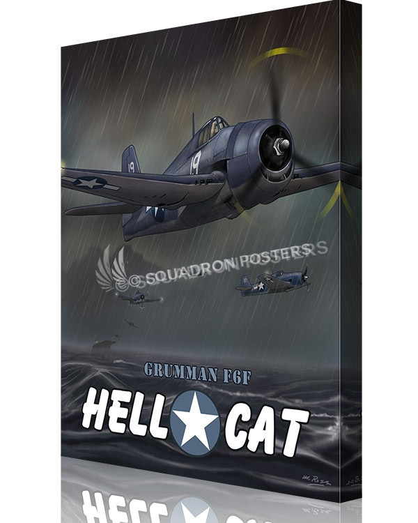 Through The Ages F6F Hellcat SP00650 canvas-vintage-retro-print