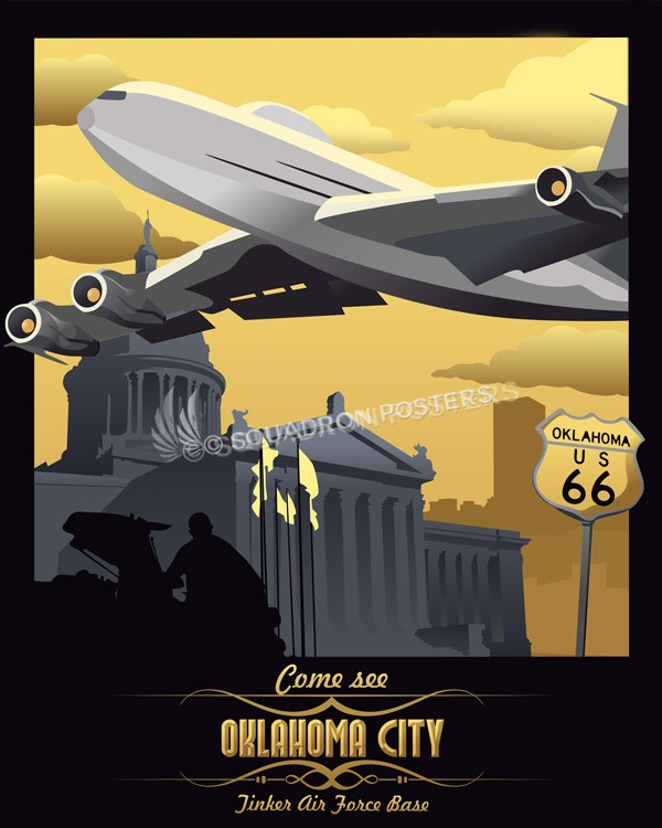 Tinker AFB, E-6 Mercury tinker-navy-e-6-military-aviation-poster-art-print-gift