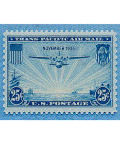 Trans Pacific AirMail Stamp Poster Art