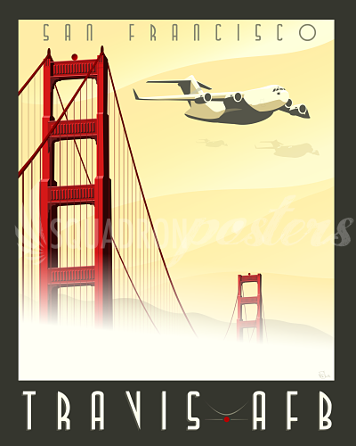 Travis AFB 21st Airlift Squadron Beeliner poster Travis AFB 21st Airlift Squadron Beeliner poster