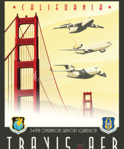 Travis-AFB-C-17-KC-10-C-5-349th-AMW-featured-aircraft-lithograph-vintage-airplane-poster-art