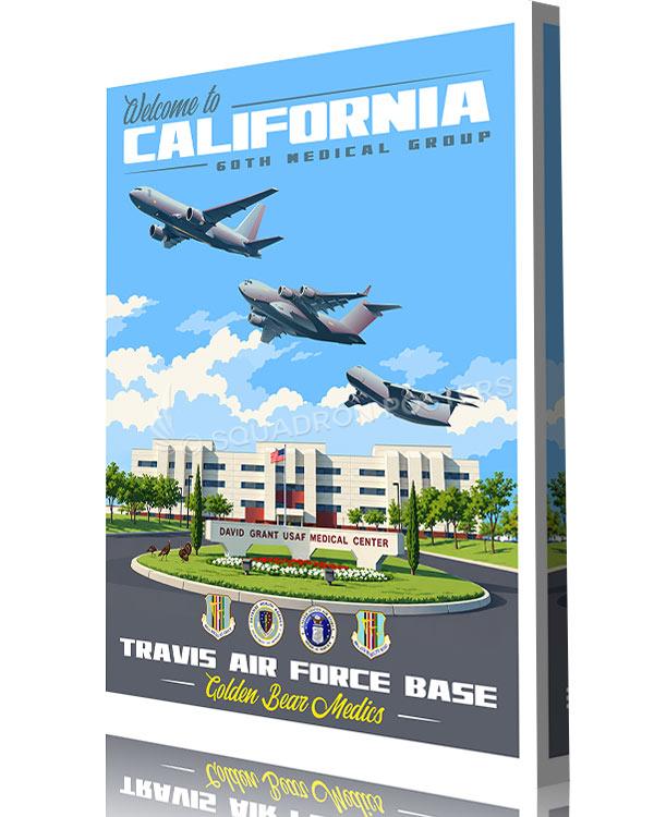Travis AFB KC-46 C-17 C-5 60th Medical Group DGMC Golden Bear Medics Art