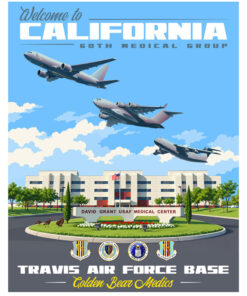 Travis AFB KC-46 C-17 C-5 60th Medical Group DGMC Golden Bear Medics Art