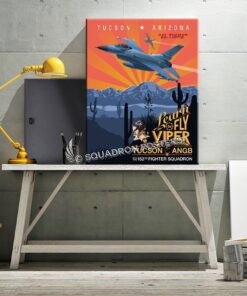 Tucson Az F-16 152nd FS Red SP00697 canvas-vintage-retro-print