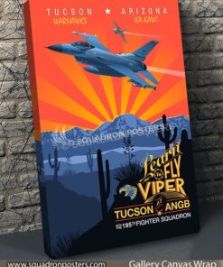 Tucson_Az_F-16_195th_FS_SP00800-vintage-travel-poster-aviation-squadron-print-poster-art