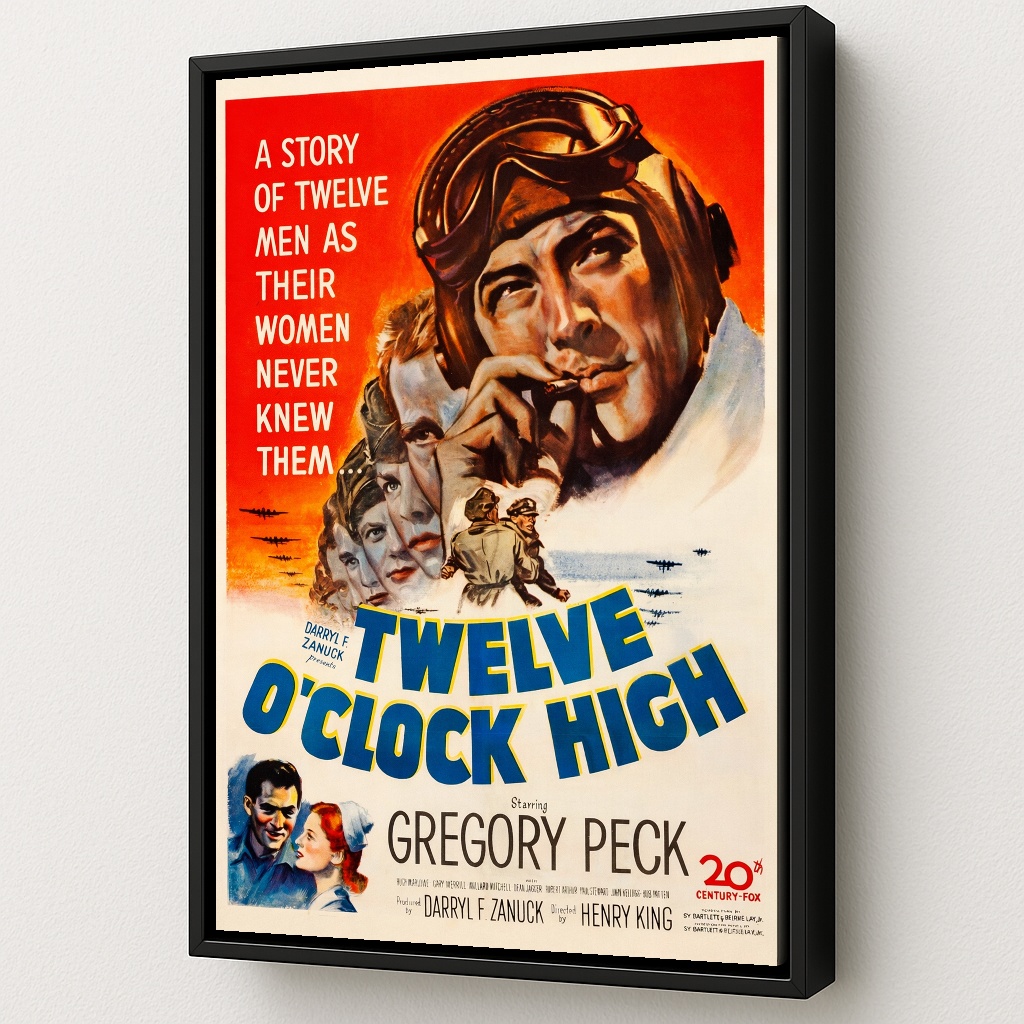 Twelve O'Clock High Movie Poster Framed Canvas Art by Squadron Posters!