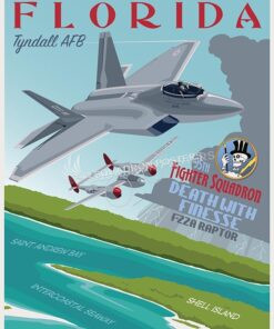 Tyndall F22 95th FS SP00634-vintage-military-aviation-travel-poster-art-print-gift