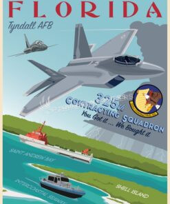 Tyndall AFB 325th Contracting Squadron tyndall_afb_325th_cts_sp01223-featured-aircraft-lithograph-vintage-airplane-poster-art