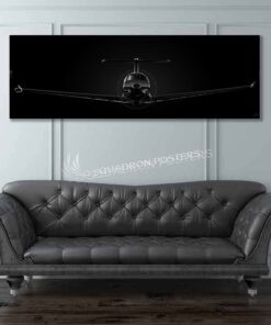 U-28A Jet Black Super Wide Canvas Print