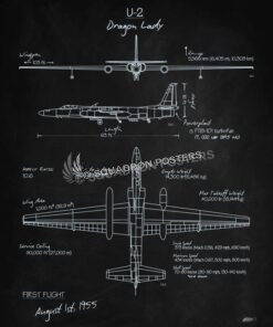 U-2 Dragon Lady Blackboard Art