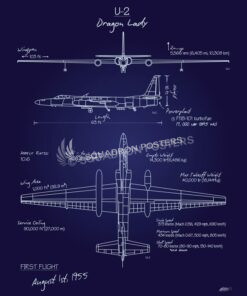 U-2 Dragon Lady Blueprint Art