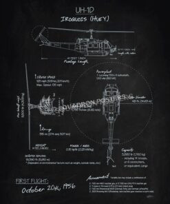 UH-1D_Iroquois_Huey_Blackboard_FIXED_16x20_FINAL_Sam_Willner_SP01598Mfeatured-aircraft-lithograph-vintage-airplane-poster