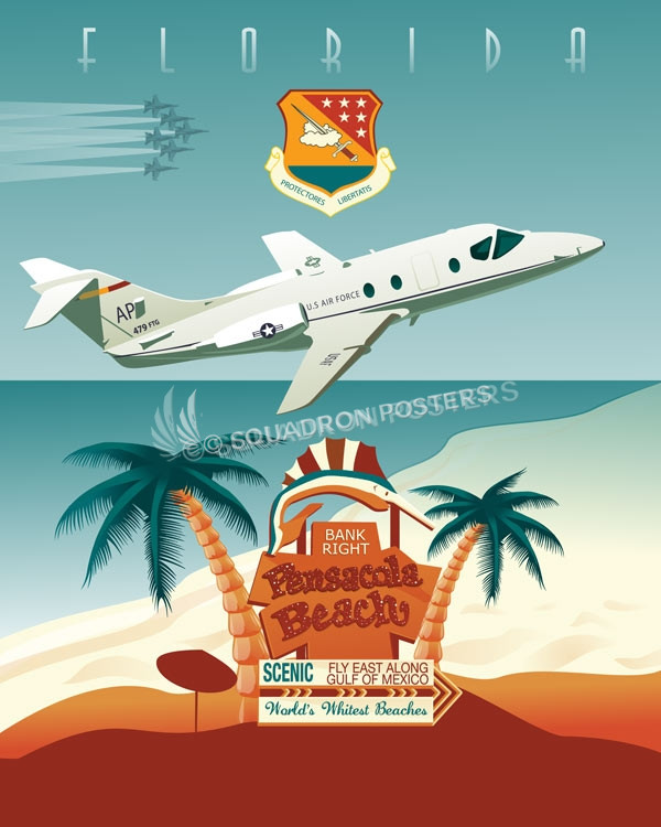 USAF_NAS_Pensacola_SP00802-featured-aircraft-lithograph-vintage-airplane-poster-art