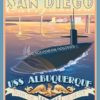 USS Albuquerque CA SP00575-vintage-military-aviation-travel-poster-art-print-gift
