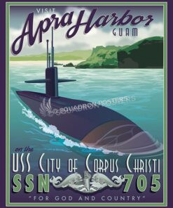 USS Corpus Christi SP00594-vintage-military-naval-travel-poster-art-print-gift
