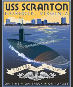 Norfolk Virginia USS Scranton USS_Scranton_Enlisted_SP01326-featured-lithograph-vintage-naval-poster-art