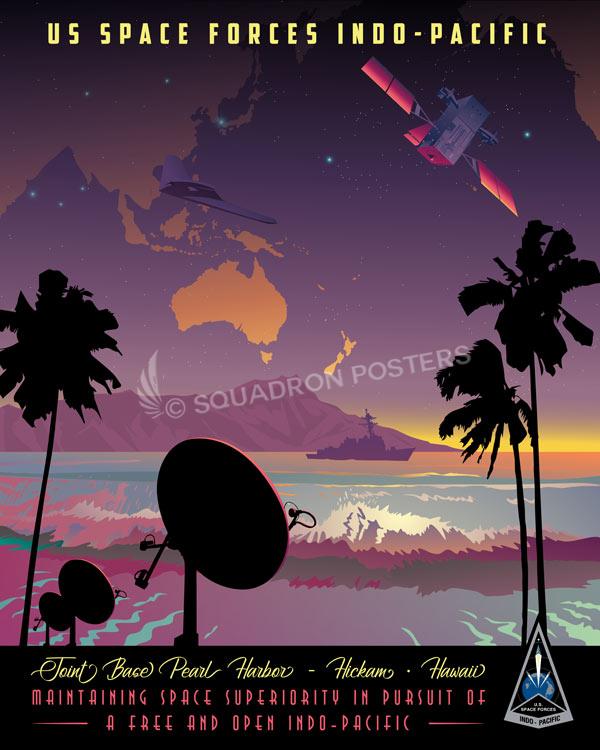 United-States-Space-Forces-Indo-Pacific-featured-aircraft-lithograph-vintage-airplane-poster