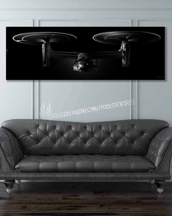 V-22 Osprey Jet Black Wide-SP00861-featured-image-military-canvas-print