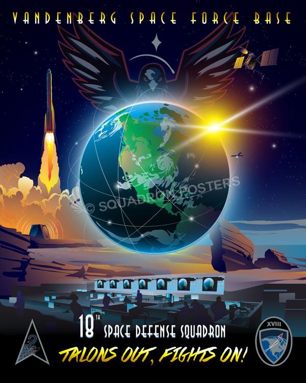 Vandenberg SFB 18th SDS Space Defense Squadron Art