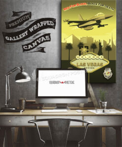 Vegas F-16 16th Weapons Squadron SP00705 aircraft-prints-posters-vintage-art