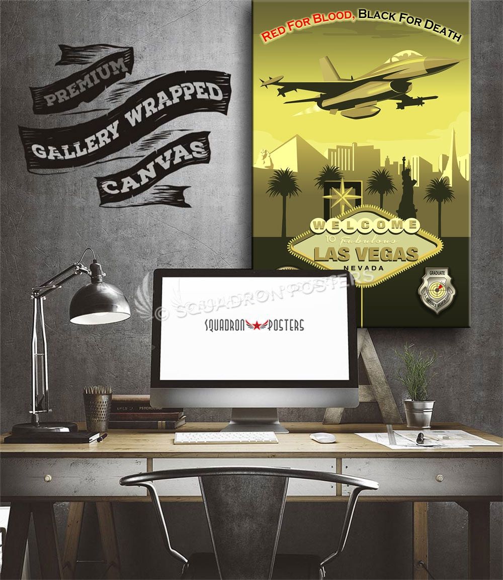 Vegas F-16 16th Weapons Squadron SP00705 aircraft-prints-posters-vintage-art
