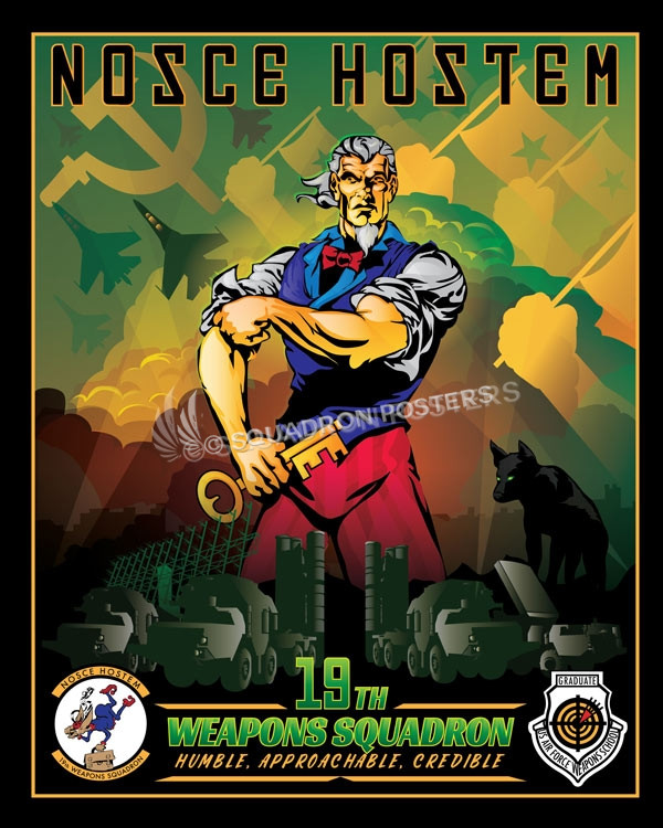 Nellis AFB 19th Weapons Squadron Vegas_Intel_19th_WPS_V2_SP01037-featured-aircraft-lithograph-vintage-airplane-poster-art