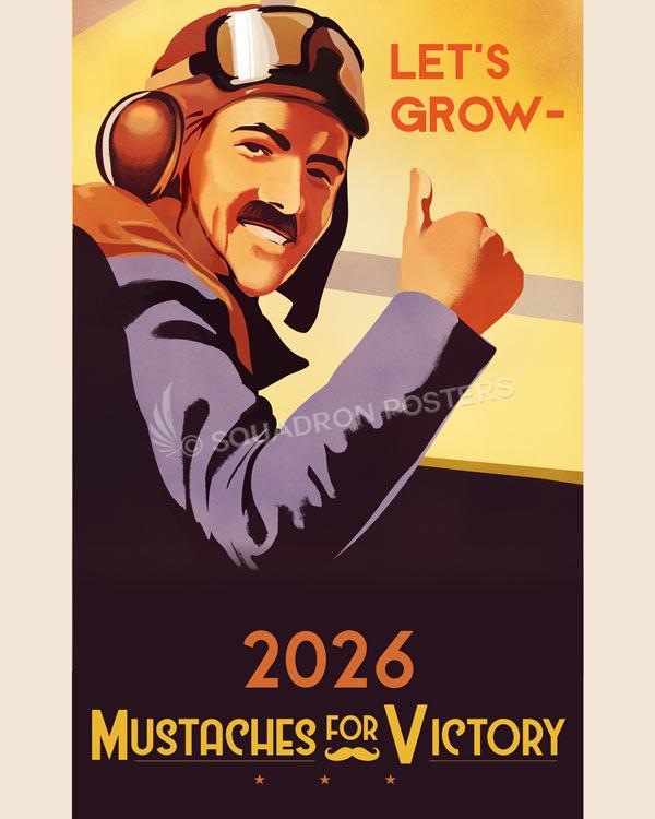 Victory Mustache March 2026 Art