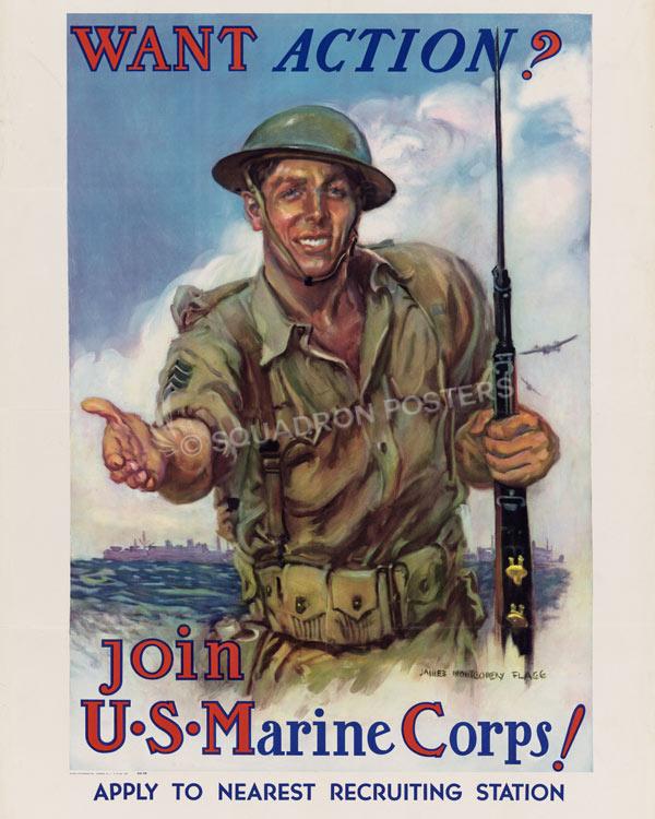 Want Action Join the US Marine Corps Historic Art