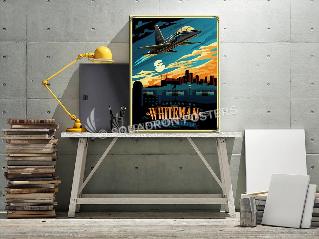Whiteman AFB T-38 SP00644 canvas-vintage-retro-print