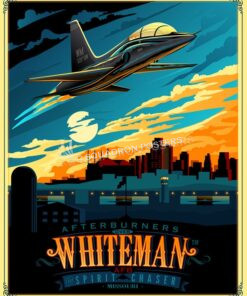 Whiteman AFB T-38 SP00644 military-aviation-feature-vintage-style-print