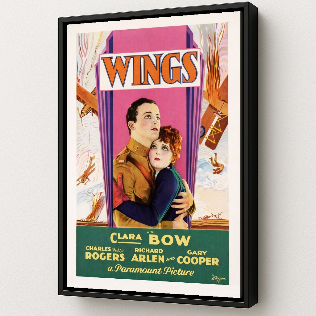 Wings 1927 Movie Poster Art by Squadron Framed Canvas Posters!