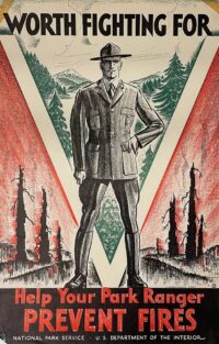 Worth Fighting For Help Your Park Ranger Original poster design 1944