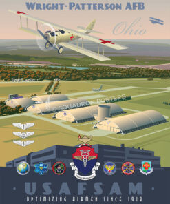 Wright-Paterson-AFB-C-17-USAFSAM-featured-aircraft-lithograph-vintage-airplane-poster-art