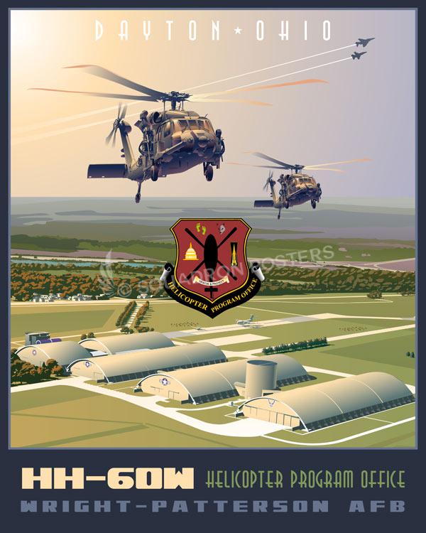 Wright Patterson AFB Helicopter Program Office Art by - Squadron Posters!