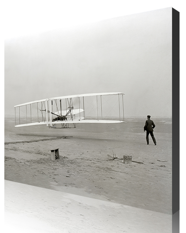 Wright Brothers 1st Flight Portrait of a Legend Canvas Wrap Poster Art by Squadron Posters!