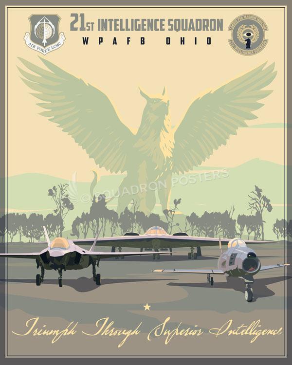 Wright Patterson AFB Ohio 21st IS Art