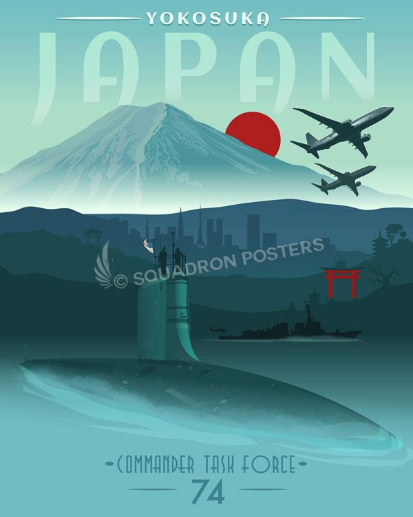 Yokosuka Japan Sub P-8 Art